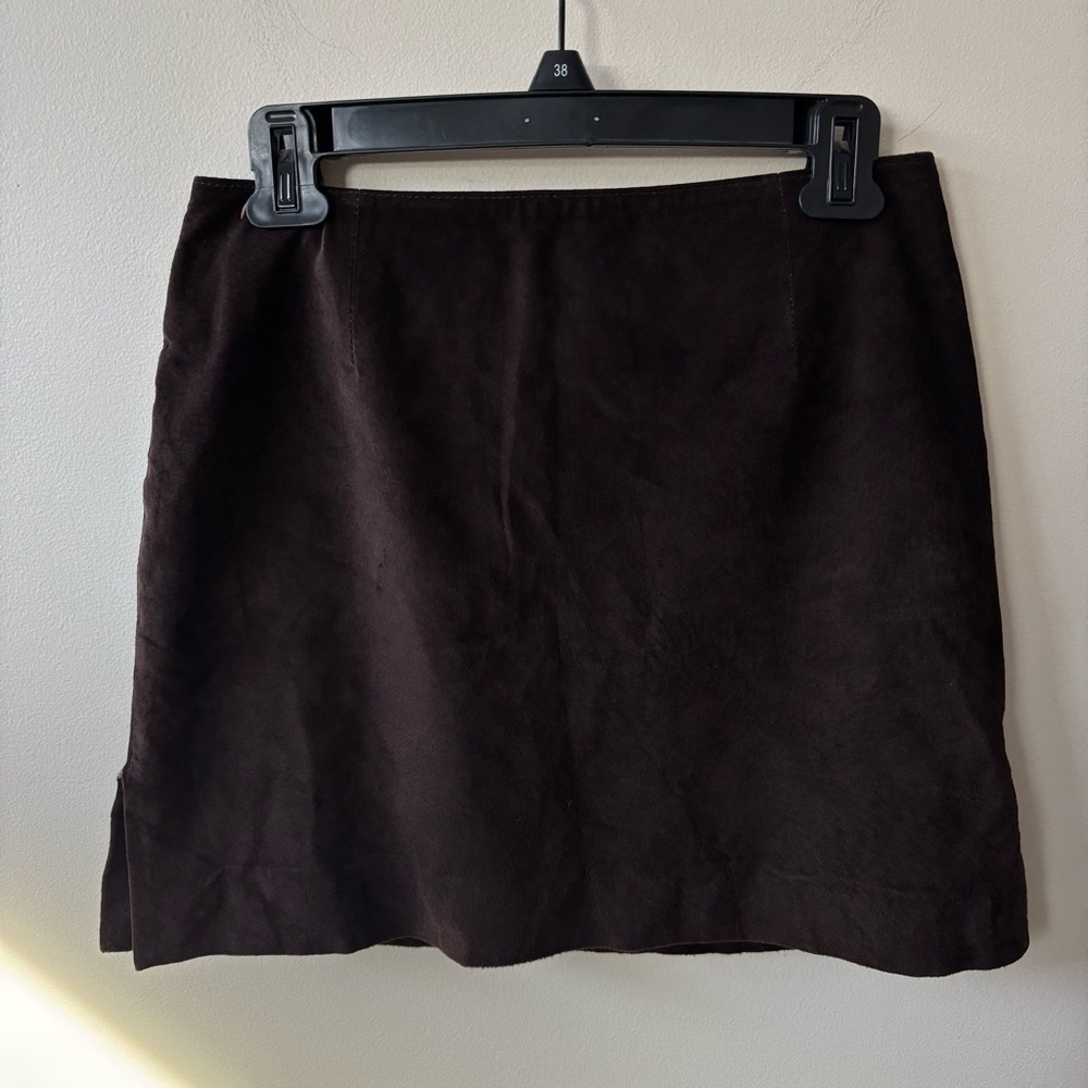 Oxford & Fulham Brown Suede Mini Skirt